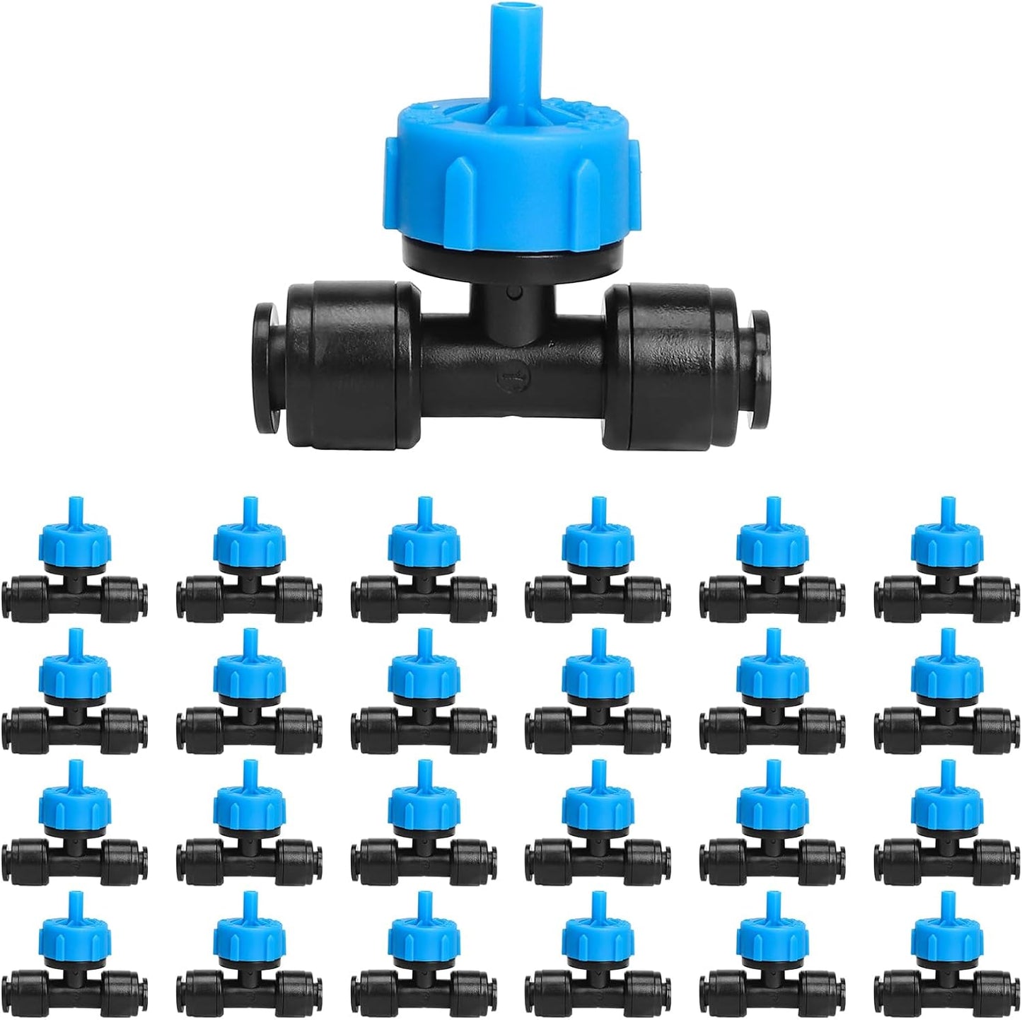 30 Pack 1/4 Inch Drip Irrigation Stakes, Plastic 1/4 Drip Irrigation Tubing Stakes for Secure Tubing Fixation, Garden Hose Support Stakes for Vegetable Flower Beds Lawn Supplies
