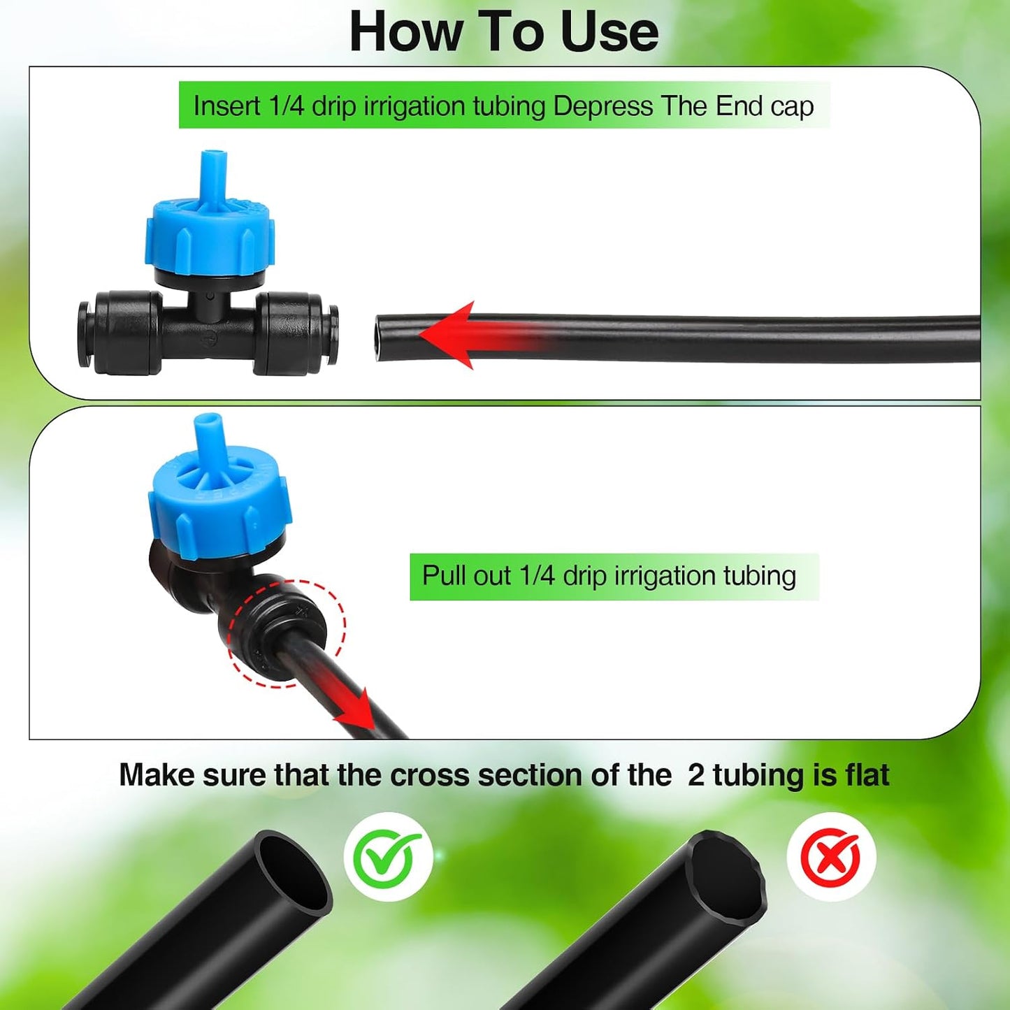 30 Pack 1/4 Inch Drip Irrigation Stakes, Plastic 1/4 Drip Irrigation Tubing Stakes for Secure Tubing Fixation, Garden Hose Support Stakes for Vegetable Flower Beds Lawn Supplies