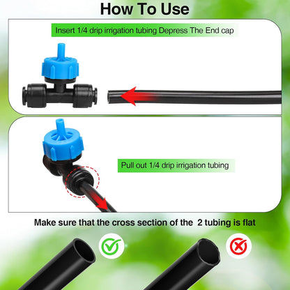 30 Pack 1/4 Inch Drip Irrigation Stakes, Plastic 1/4 Drip Irrigation Tubing Stakes for Secure Tubing Fixation, Garden Hose Support Stakes for Vegetable Flower Beds Lawn Supplies