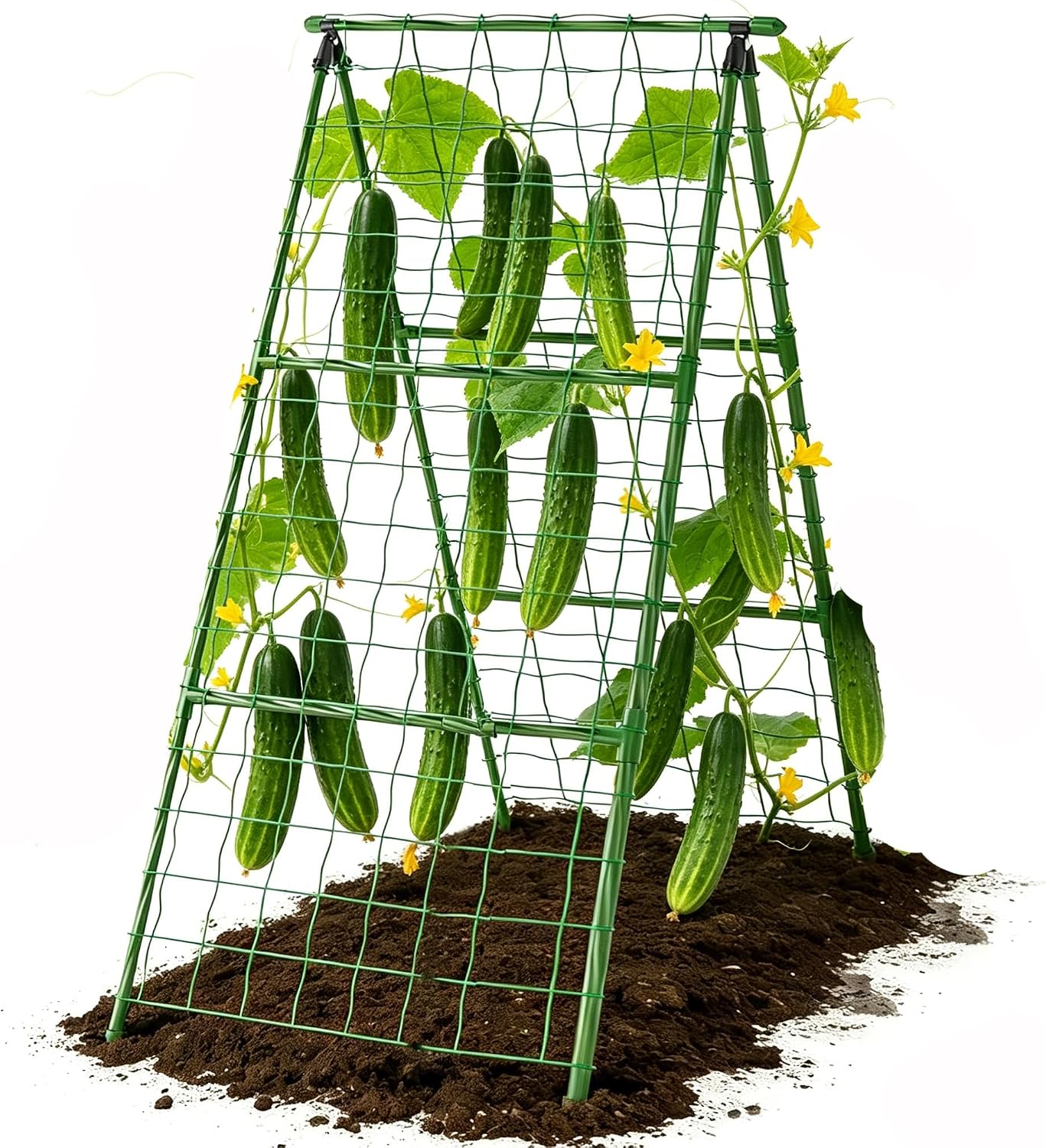 Cucumber Trellis Garden Trellis Arch Trellis, Tall Trellis for Climbing Plants Support Vegetable Peas Fruit Vine Outdoor A-Frame Trellis Suit for Small Plant not Heavy