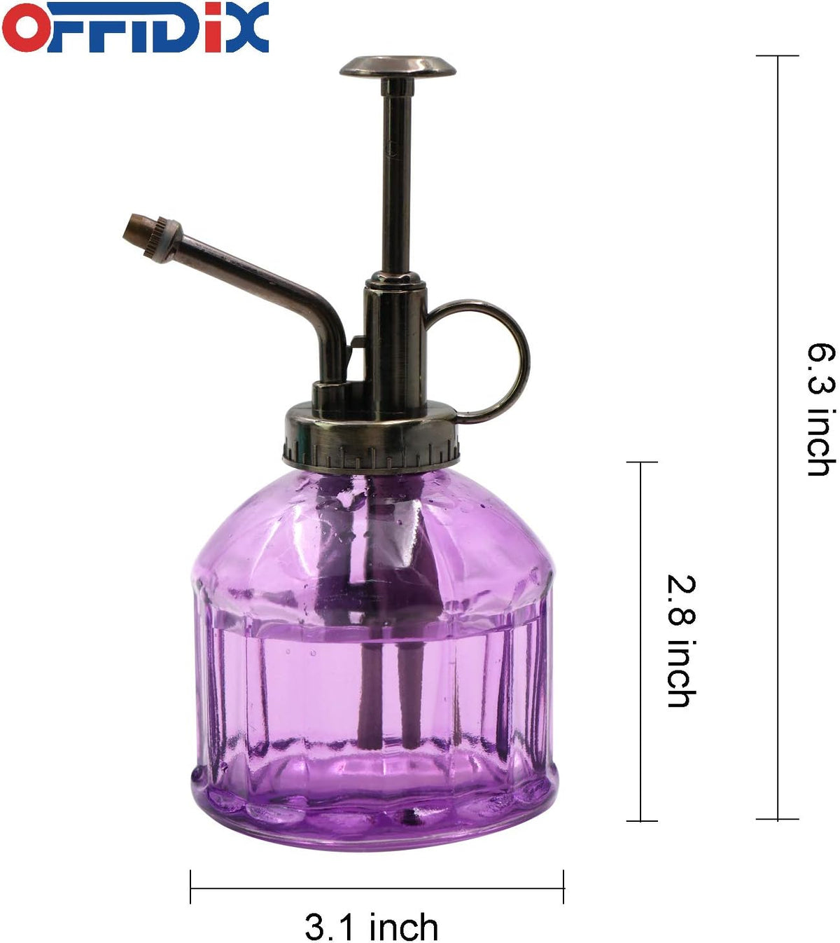Glass Plant Mister Spray Bottle, Purple Small Watering Can 6.7 oz
