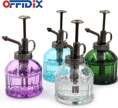 Glass Plant Mister Spray Bottle, Purple Small Watering Can 6.7 oz