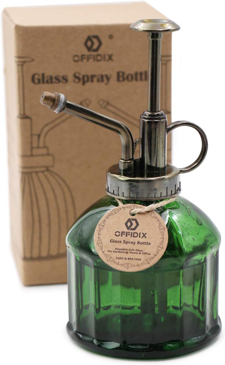 Glass Plant Mister Spray Bottle, Purple Small Watering Can 6.7 oz