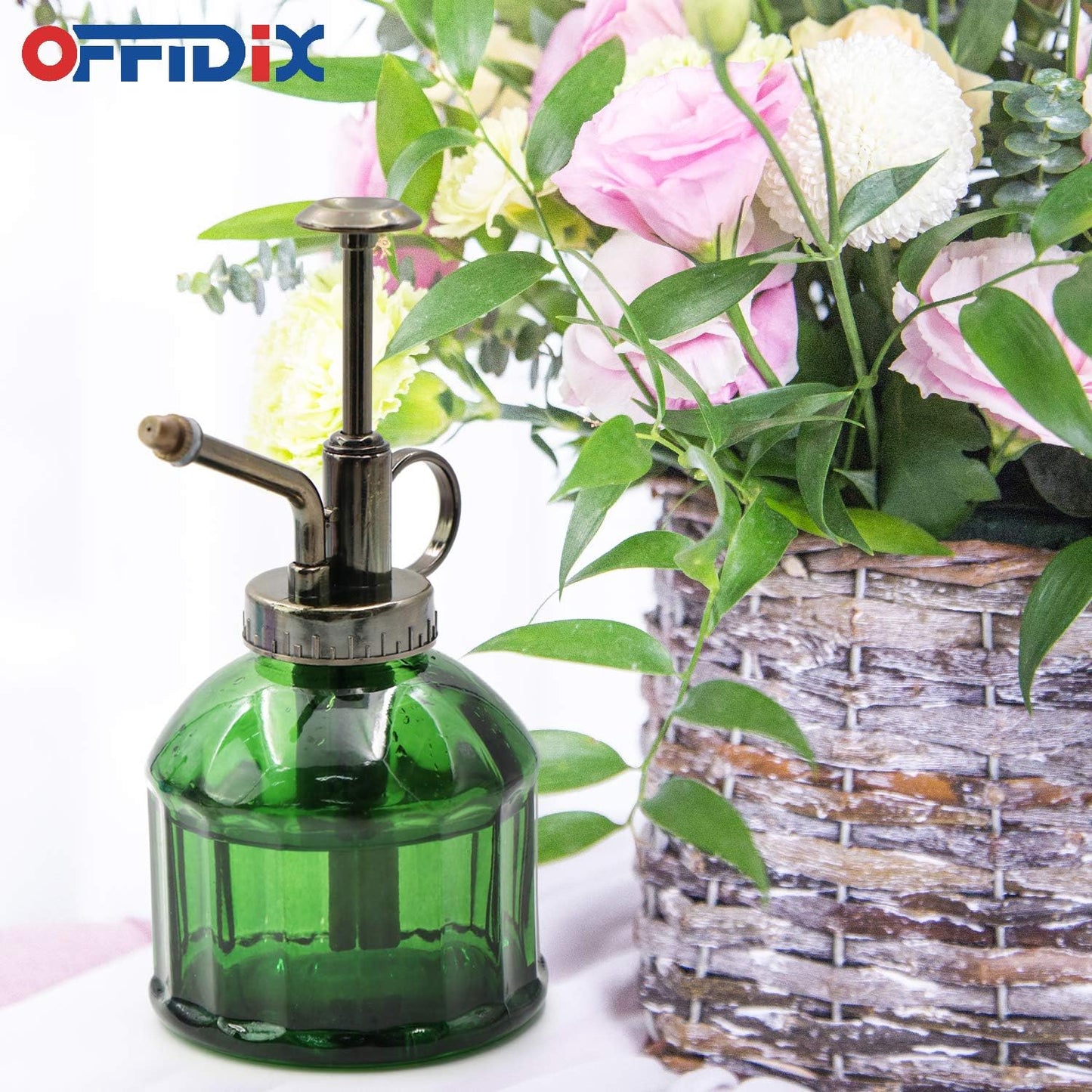 Glass Plant Mister Spray Bottle, Purple Small Watering Can 6.7 oz