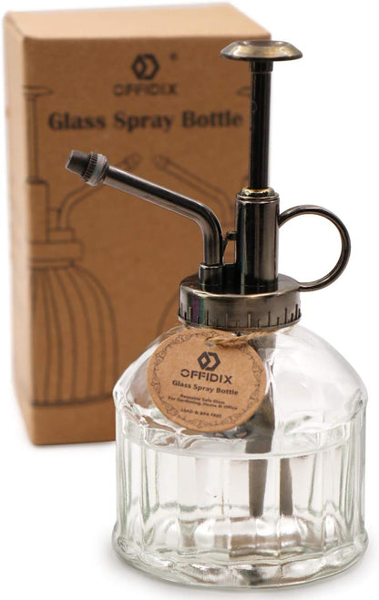 Glass Plant Mister Spray Bottle, Purple Small Watering Can 6.7 oz