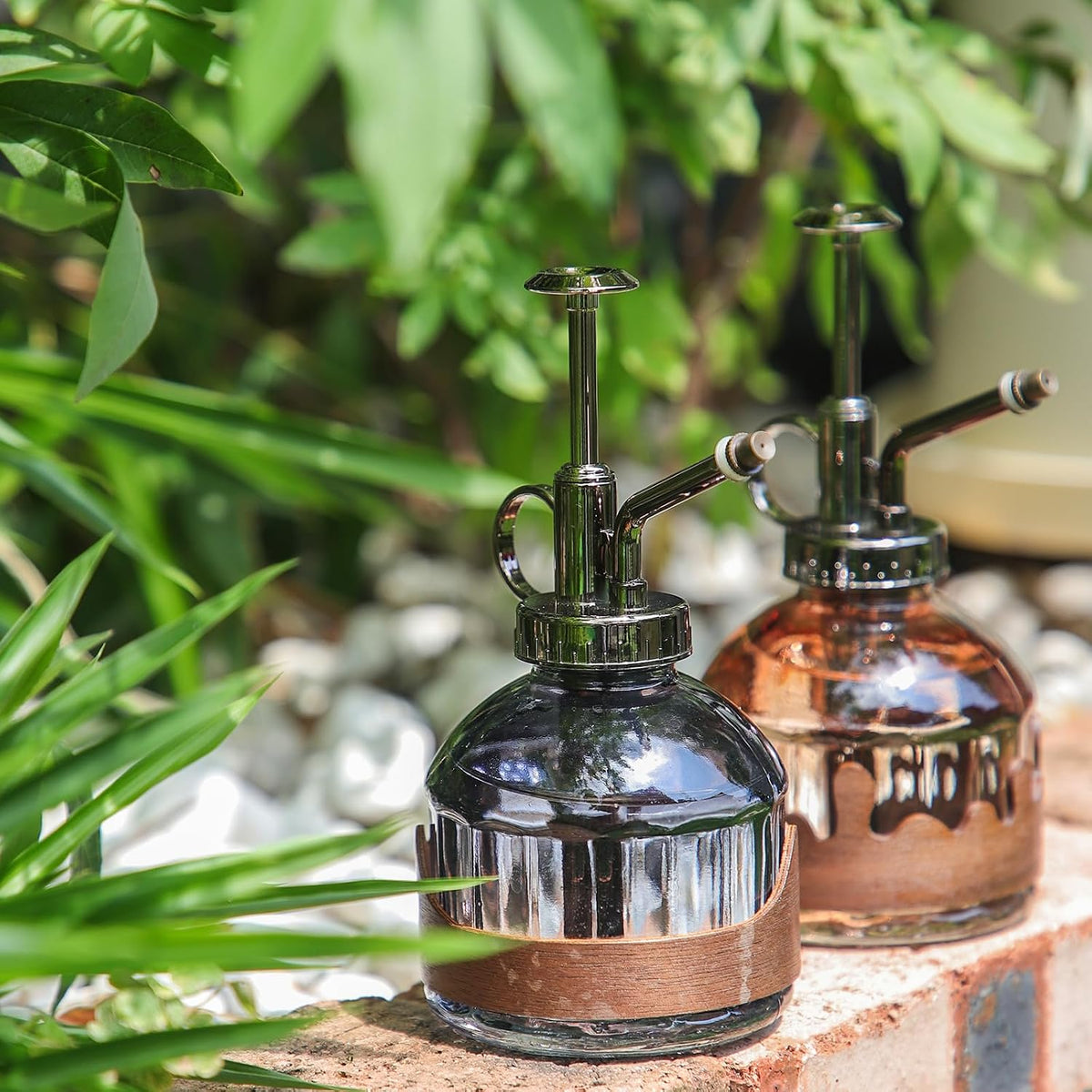 Glass Plant Mister Spray Bottle, Purple Small Watering Can 6.7 oz