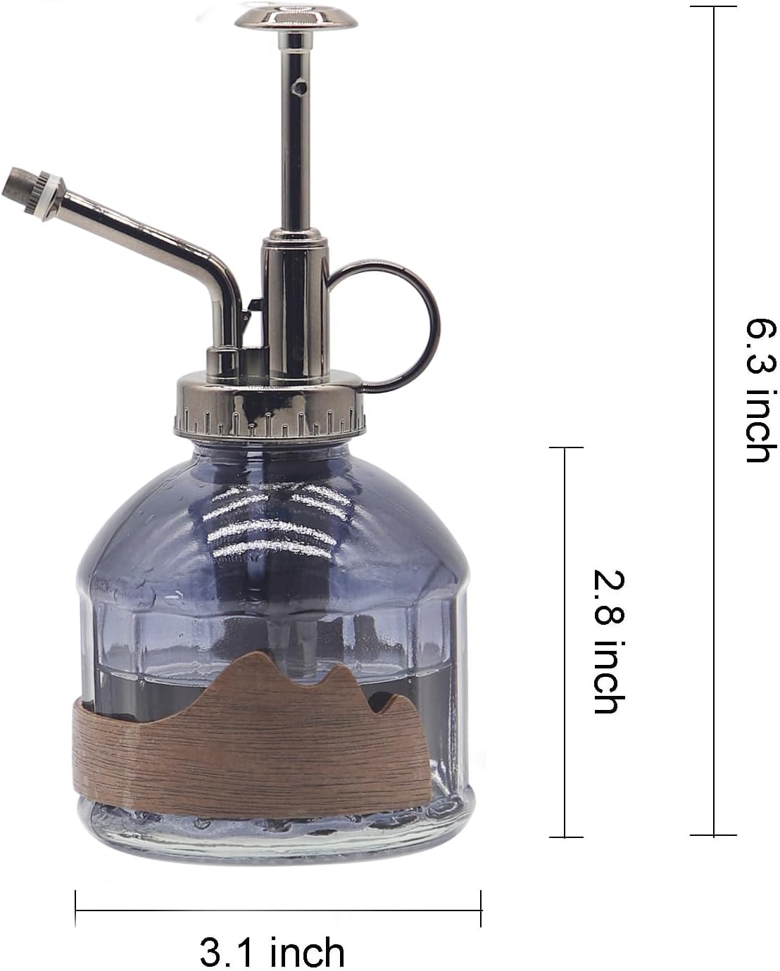 Glass Plant Mister Spray Bottle, Purple Small Watering Can 6.7 oz