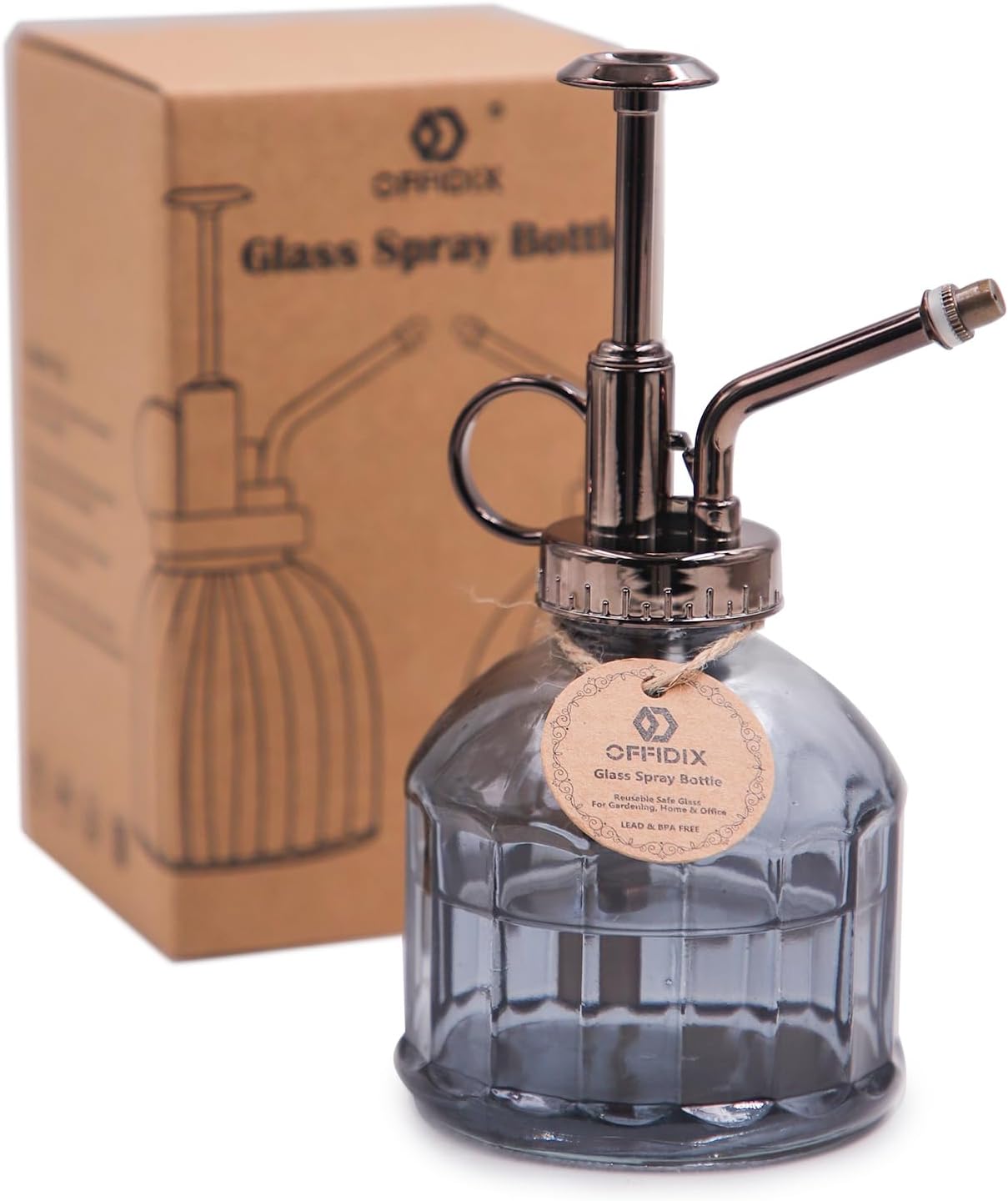Glass Plant Mister Spray Bottle, Purple Small Watering Can 6.7 oz