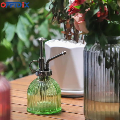 Glass Plant Mister Spray Bottle, Purple Small Watering Can 6.7 oz
