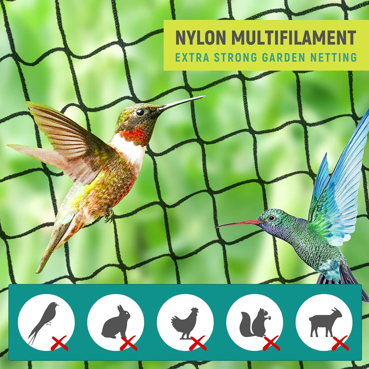 Heavy Duty Bird Netting - 35FT*35FT 1” Mesh UV Resistant