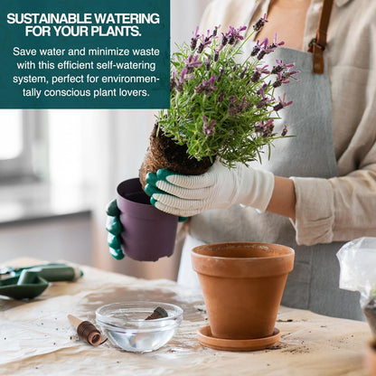 Blumat Classic Self-Watering Stakes - Prevents Overwatering and Underwatering for Healthy Growth While You are Away - Ideal for Indoor Plant Watering (3 Pack w/o Adapter)
