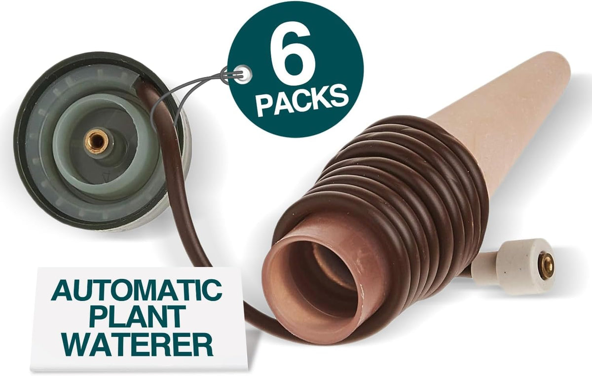 Blumat Classic Self-Watering Stakes - Prevents Overwatering and Underwatering for Healthy Growth While You are Away - Ideal for Indoor Plant Watering (3 Pack w/o Adapter)