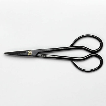 Wazakura Satsuki Bonsai Scissors, Made in Japan 7 inch (180 mm), Japanese Bonsai Garden Tools, Hasami Pruning Shears - Satsuki Style, Black