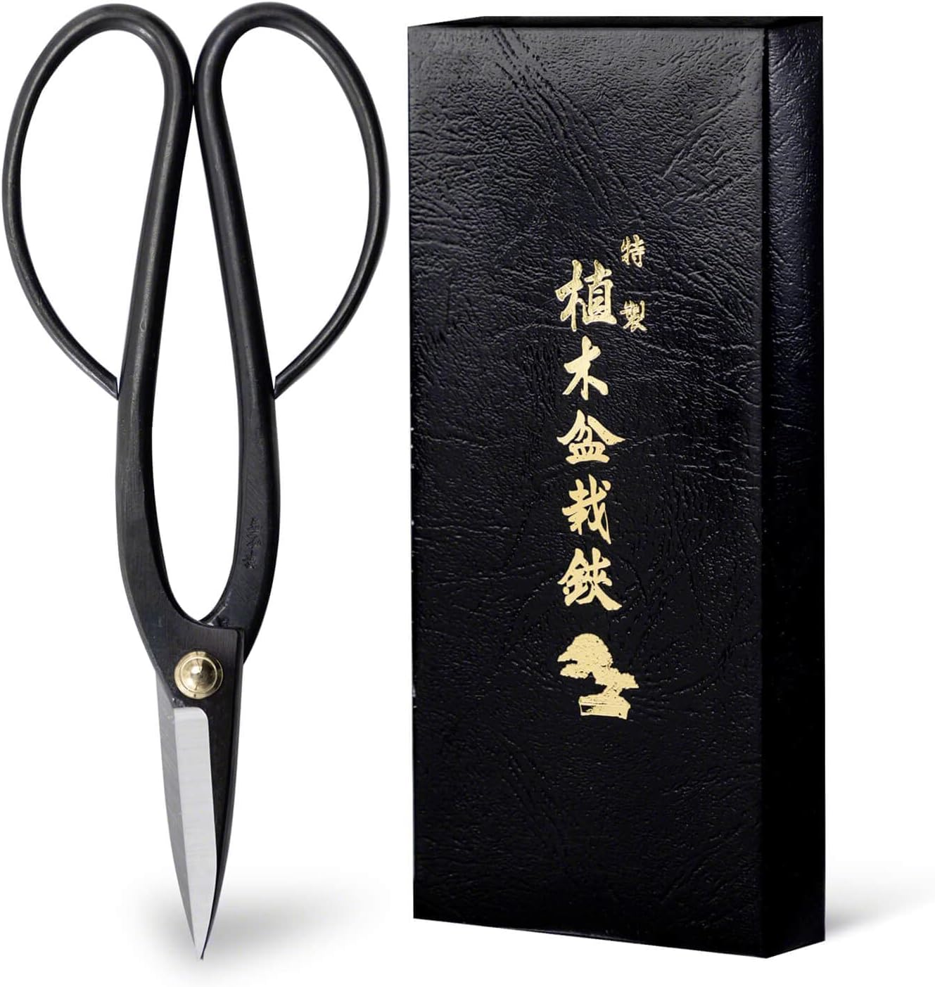 Wazakura Satsuki Bonsai Scissors, Made in Japan 7 inch (180 mm), Japanese Bonsai Garden Tools, Hasami Pruning Shears - Satsuki Style, Black
