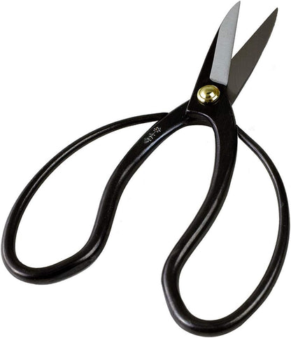 Wazakura Satsuki Bonsai Scissors, Made in Japan 7 inch (180 mm), Japanese Bonsai Garden Tools, Hasami Pruning Shears - Satsuki Style, Black