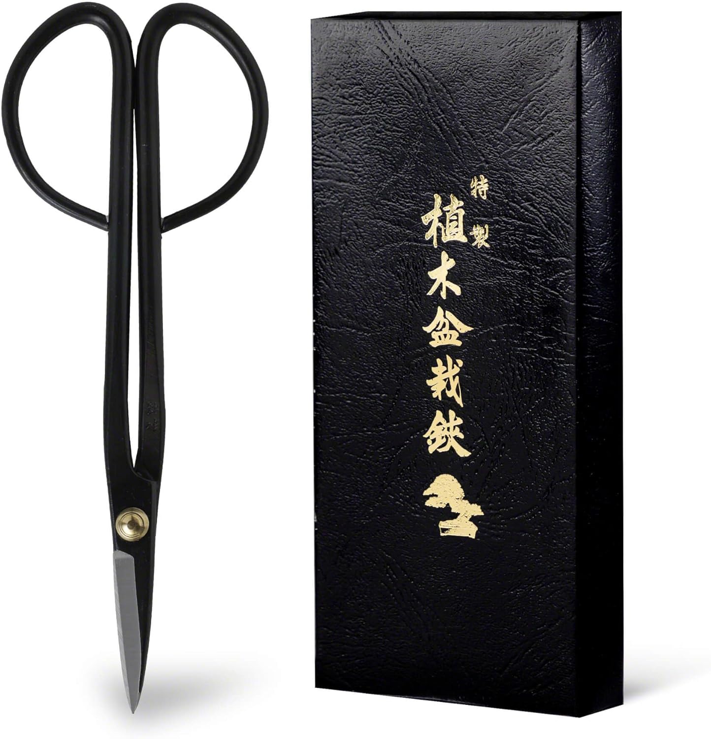 Wazakura Satsuki Bonsai Scissors, Made in Japan 7 inch (180 mm), Japanese Bonsai Garden Tools, Hasami Pruning Shears - Satsuki Style, Black