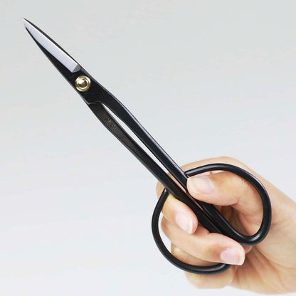Wazakura Satsuki Bonsai Scissors, Made in Japan 7 inch (180 mm), Japanese Bonsai Garden Tools, Hasami Pruning Shears - Satsuki Style, Black