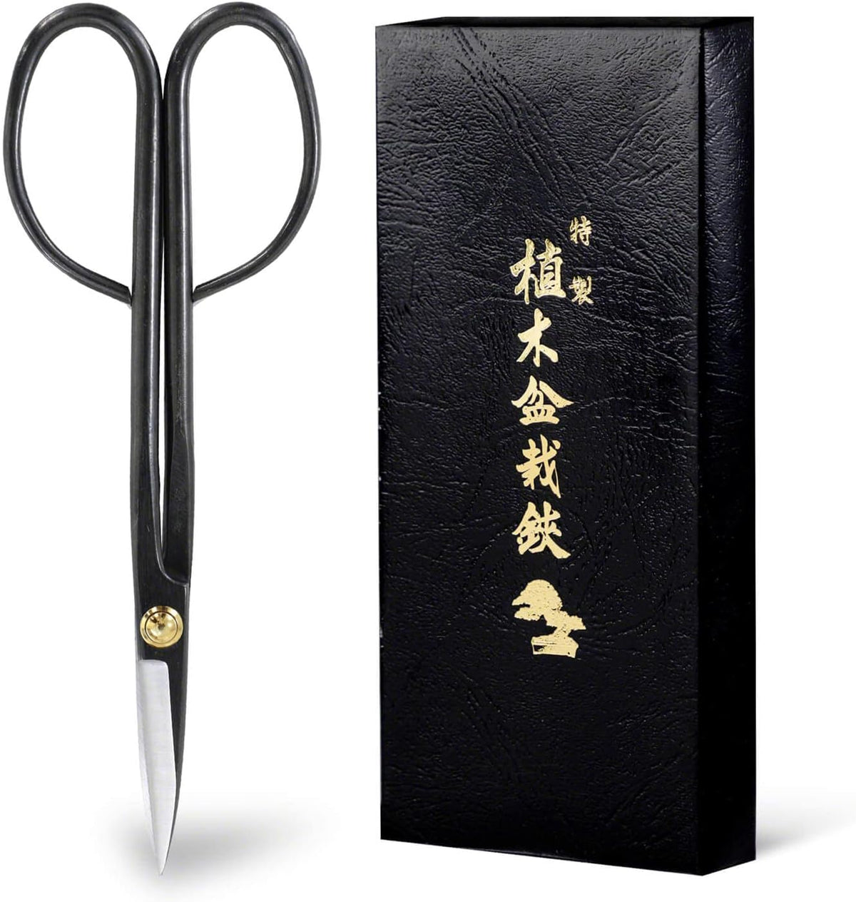 Wazakura Satsuki Bonsai Scissors, Made in Japan 7 inch (180 mm), Japanese Bonsai Garden Tools, Hasami Pruning Shears - Satsuki Style, Black