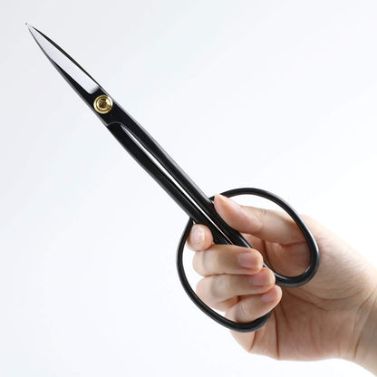 Wazakura Satsuki Bonsai Scissors, Made in Japan 7 inch (180 mm), Japanese Bonsai Garden Tools, Hasami Pruning Shears - Satsuki Style, Black