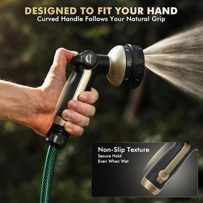 Metal Garden Hose Nozzle Heavy Duty, Water Hose Nozzle for Outdoor