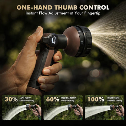Metal Garden Hose Nozzle Heavy Duty, Water Hose Nozzle for Outdoor