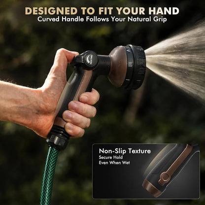 Metal Garden Hose Nozzle Heavy Duty, Water Hose Nozzle for Outdoor