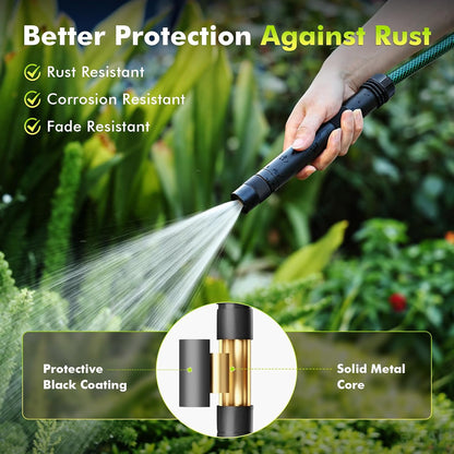 Metal Garden Hose Nozzle Heavy Duty, Water Hose Nozzle for Outdoor