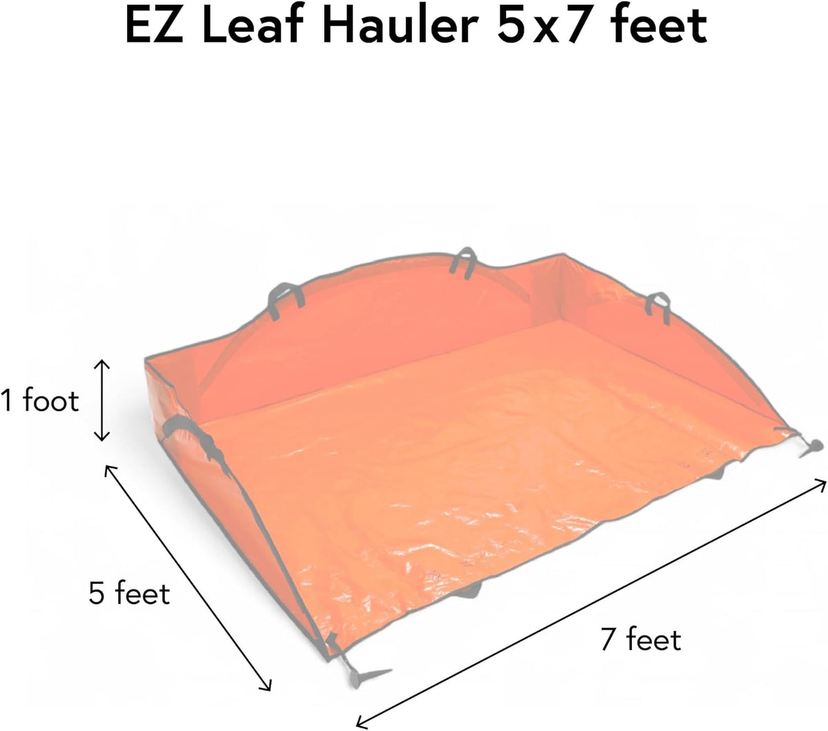 4' x 6' Sport Leaf Tarp - 24 sq ft Yard Cleanup Tarp with 6 Handles & Ground Stakes for Raking, Garden Debris & Yard Waste Removal, Wind Proof
