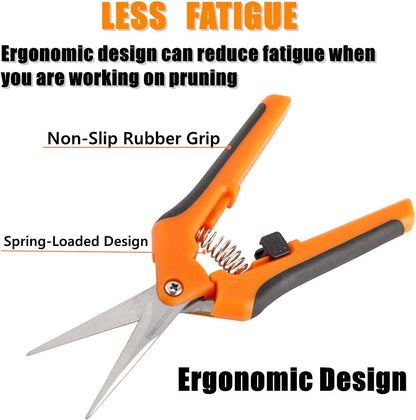 12-Pack 6.5 Inch Gardening Hand Pruner Pruning Shear with Stainless Steel Blades