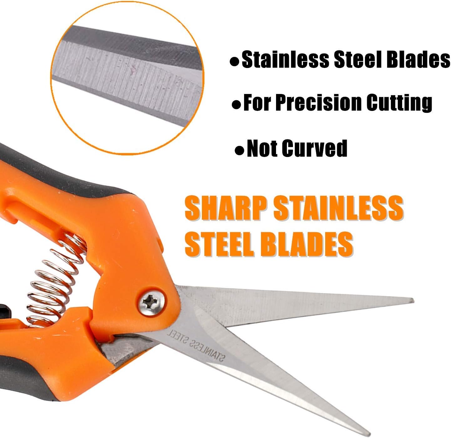 12-Pack 6.5 Inch Gardening Hand Pruner Pruning Shear with Stainless Steel Blades
