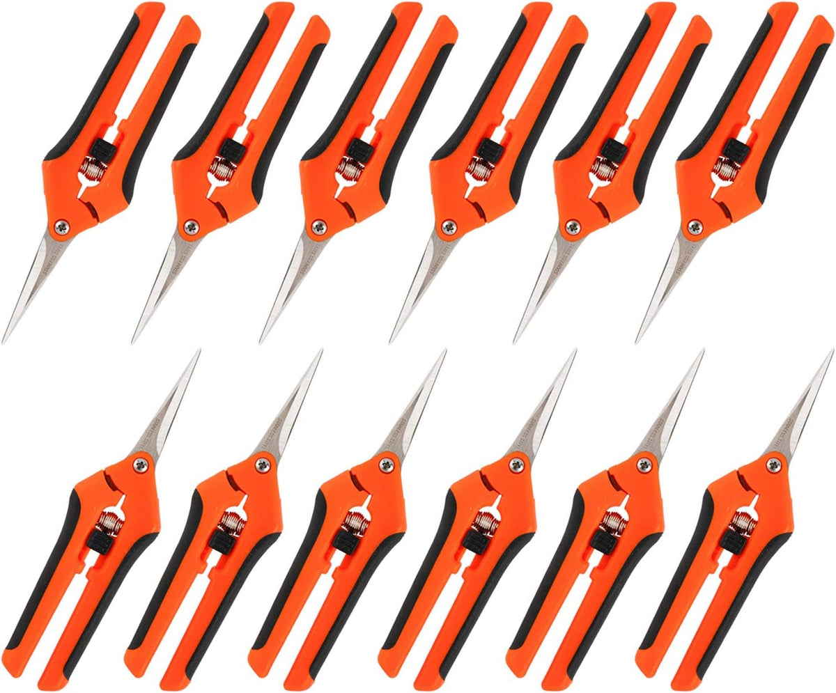 12-Pack 6.5 Inch Gardening Hand Pruner Pruning Shear with Stainless Steel Blades