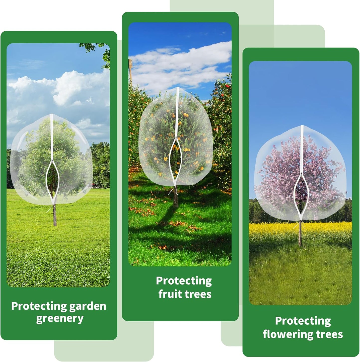 Garden Mesh Netting with Drawstring,Plants Cover Protection from Anti Birds,Bugs,Cicadas,and Insects-Pest Barrier Bag for Blueberry Bushes,Citrus,Tomatoes,Vegetables,Fruit Tree and Orange