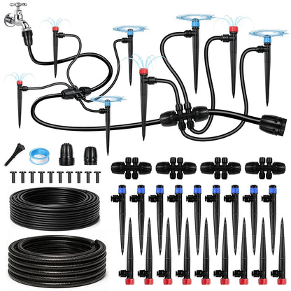 Drip Irrigation System, 106FT Quick Connect Garden Watering