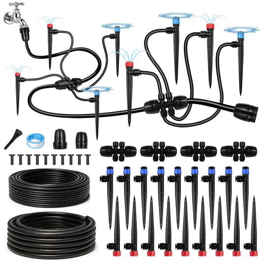 Drip Irrigation System, 106FT Quick Connect Garden Watering