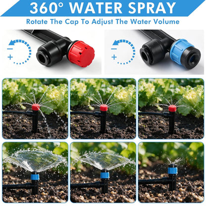 Drip Irrigation System, 106FT Quick Connect Garden Watering