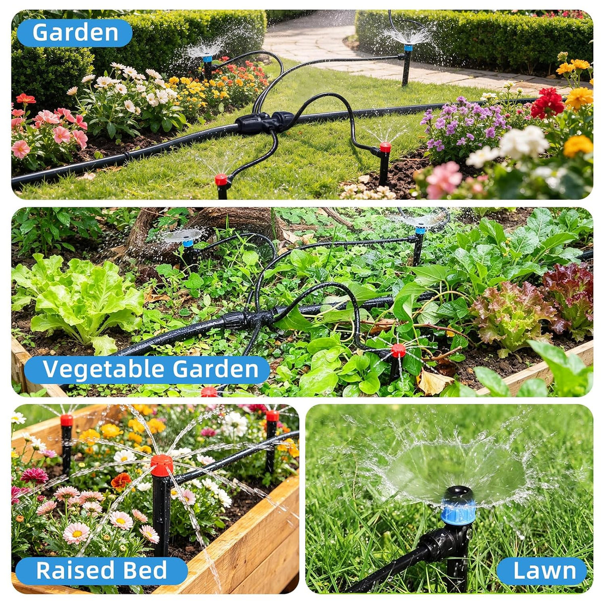 Drip Irrigation System, 106FT Quick Connect Garden Watering