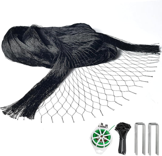 6 x 50 FT Bird Netting for Garden, 1" Square Mesh Size Heavy Duty Nylon Chicken Coop Netting for Blueberry Bushes, Fruit Trees and Vegetable Against Birds, Deer, Squirrels (6X50FT)