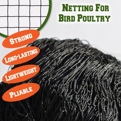 6 x 50 FT Bird Netting for Garden, 1" Square Mesh Size Heavy Duty Nylon Chicken Coop Netting for Blueberry Bushes, Fruit Trees and Vegetable Against Birds, Deer, Squirrels (6X50FT)
