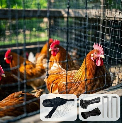 6 x 50 FT Bird Netting for Garden, 1" Square Mesh Size Heavy Duty Nylon Chicken Coop Netting for Blueberry Bushes, Fruit Trees and Vegetable Against Birds, Deer, Squirrels (6X50FT)