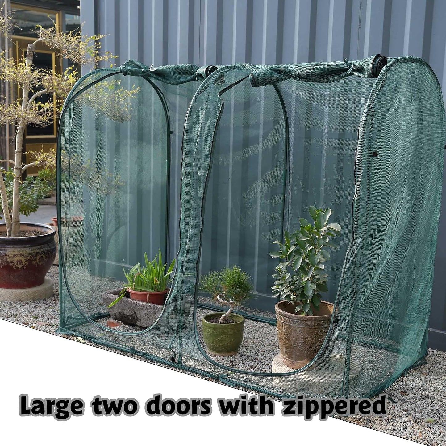 Poray Large Tunnel 73''x37''x61''Plant Netting Cover,5FT Tall Crop Cage Tomato Netting,Pest Guard Cover for Vegetables &Fruits,Durable Gardening Net for Plant and Animal