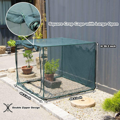 Poray Large Tunnel 73''x37''x61''Plant Netting Cover,5FT Tall Crop Cage Tomato Netting,Pest Guard Cover for Vegetables &Fruits,Durable Gardening Net for Plant and Animal