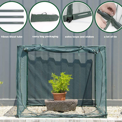 Poray Large Tunnel 73''x37''x61''Plant Netting Cover,5FT Tall Crop Cage Tomato Netting,Pest Guard Cover for Vegetables &Fruits,Durable Gardening Net for Plant and Animal