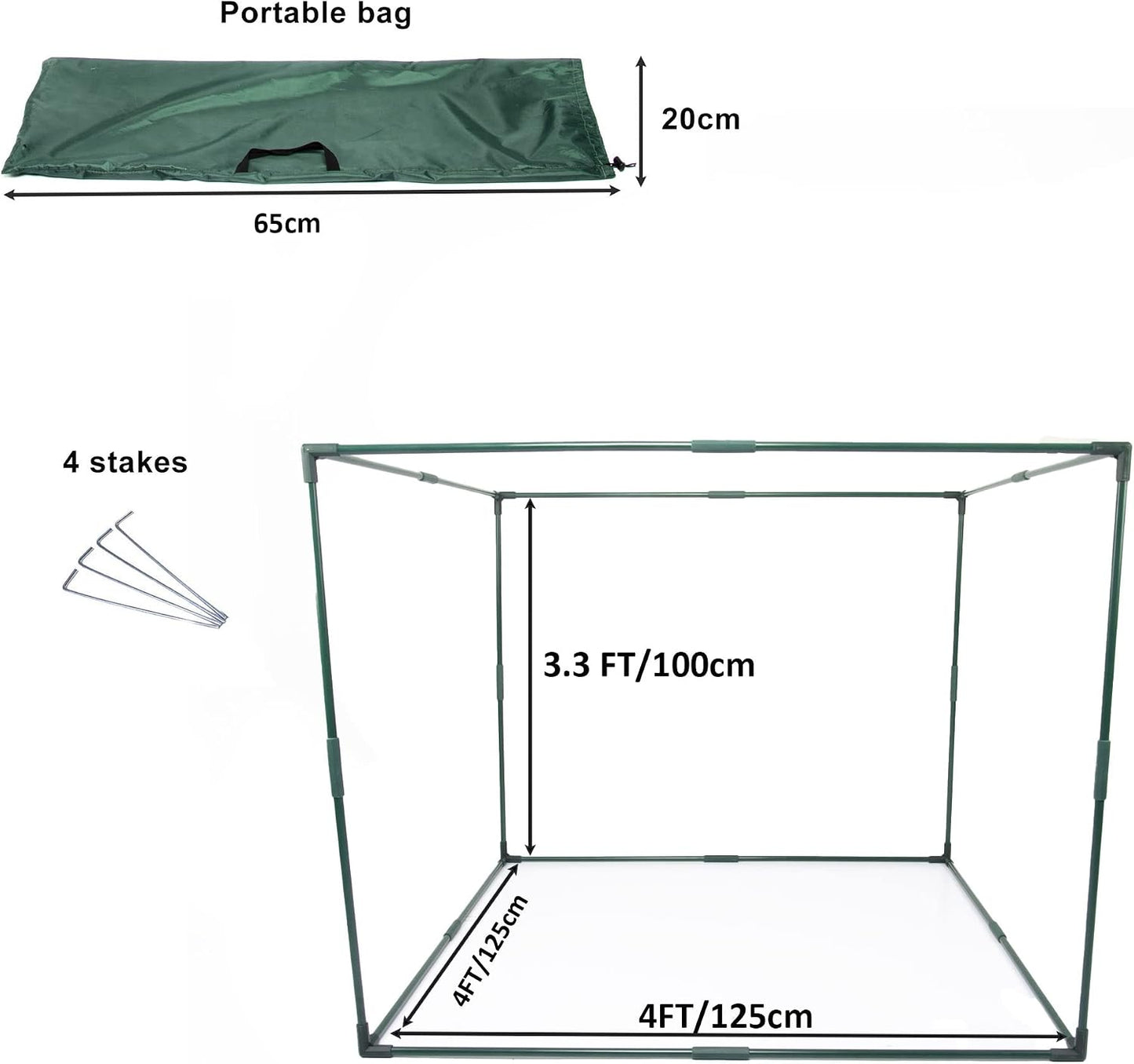 Poray Large Tunnel 73''x37''x61''Plant Netting Cover,5FT Tall Crop Cage Tomato Netting,Pest Guard Cover for Vegetables &Fruits,Durable Gardening Net for Plant and Animal