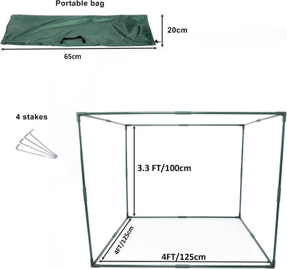 Poray Large Tunnel 73''x37''x61''Plant Netting Cover,5FT Tall Crop Cage Tomato Netting,Pest Guard Cover for Vegetables &Fruits,Durable Gardening Net for Plant and Animal