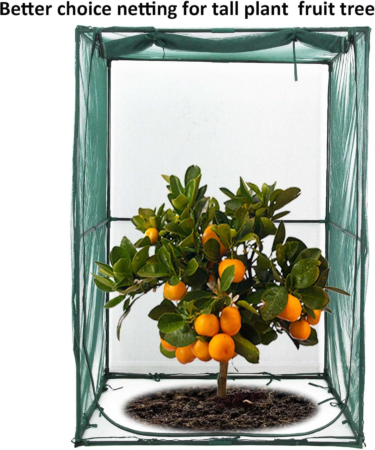 Poray Large Tunnel 73''x37''x61''Plant Netting Cover,5FT Tall Crop Cage Tomato Netting,Pest Guard Cover for Vegetables &Fruits,Durable Gardening Net for Plant and Animal