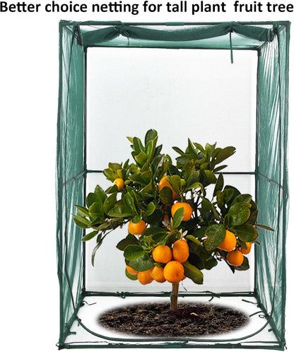 Poray Large Tunnel 73''x37''x61''Plant Netting Cover,5FT Tall Crop Cage Tomato Netting,Pest Guard Cover for Vegetables &Fruits,Durable Gardening Net for Plant and Animal