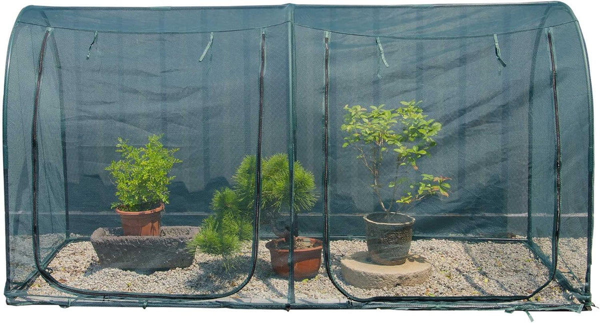 Poray Large Tunnel 73''x37''x61''Plant Netting Cover,5FT Tall Crop Cage Tomato Netting,Pest Guard Cover for Vegetables &Fruits,Durable Gardening Net for Plant and Animal