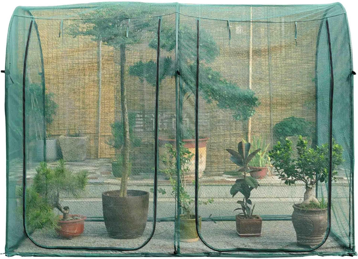 Poray Large Tunnel 73''x37''x61''Plant Netting Cover,5FT Tall Crop Cage Tomato Netting,Pest Guard Cover for Vegetables &Fruits,Durable Gardening Net for Plant and Animal