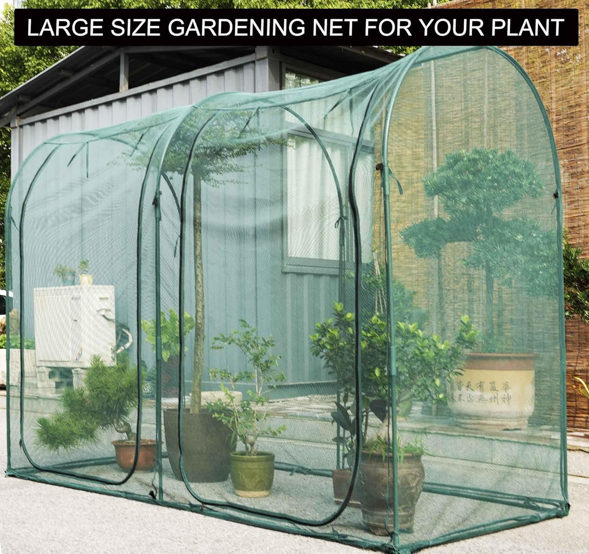 Poray Large Tunnel 73''x37''x61''Plant Netting Cover,5FT Tall Crop Cage Tomato Netting,Pest Guard Cover for Vegetables &Fruits,Durable Gardening Net for Plant and Animal