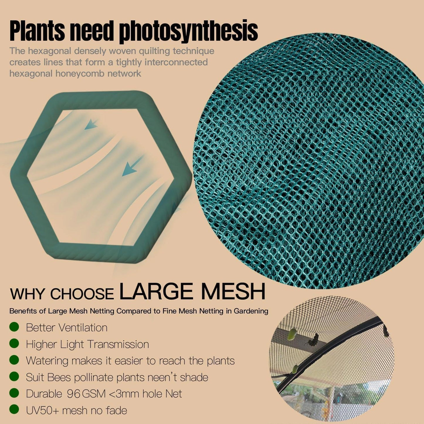 Poray Large Tunnel 73''x37''x61''Plant Netting Cover,5FT Tall Crop Cage Tomato Netting,Pest Guard Cover for Vegetables &Fruits,Durable Gardening Net for Plant and Animal
